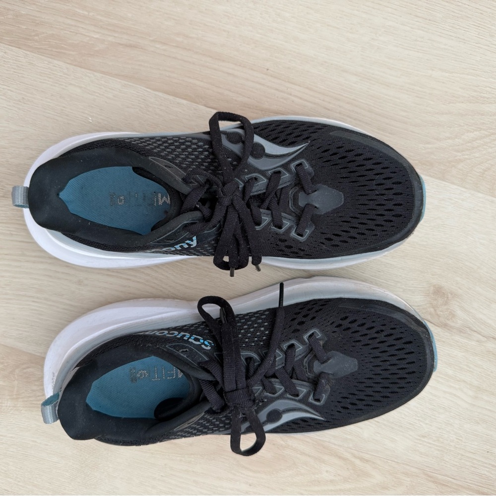 Saucony Black Sneakers Lightweight Mesh Design